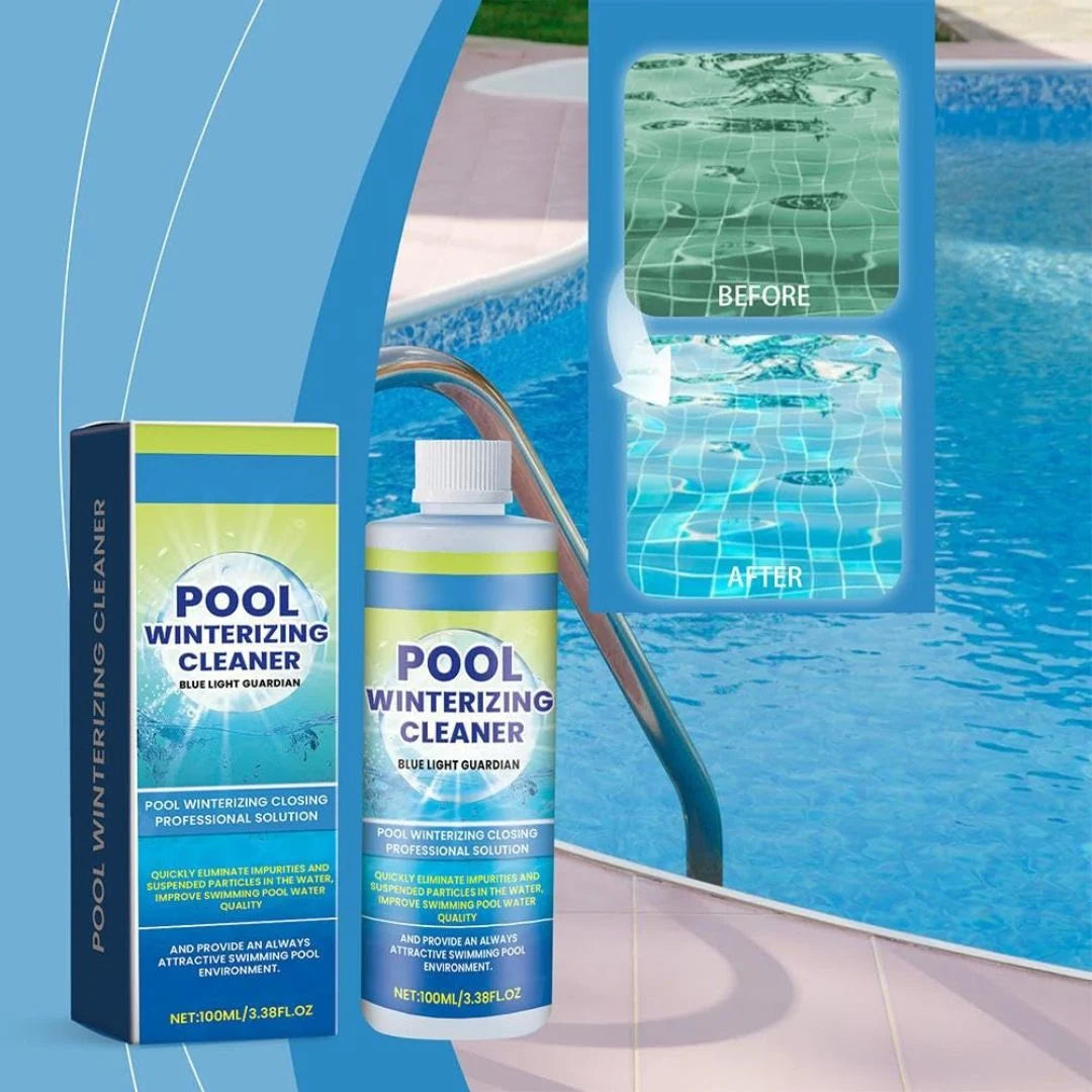 Before and after pool water treatment