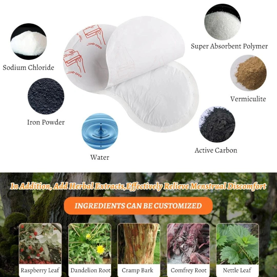 Thin discreet warmer patch under clothing